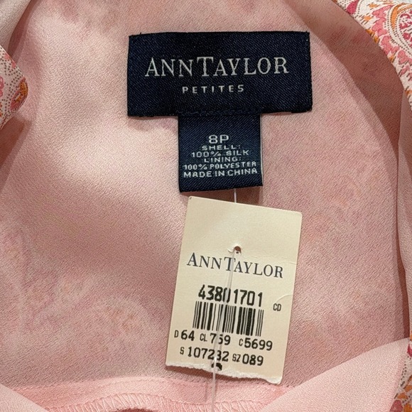 NWT Ann Taylor Silk Paisley Midi Dress Petite 8 Wedding Guest Romantic Feminine - Picture 6 of 10
